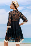 Tassel Spliced Lace Cover Up - OmniGlitz 