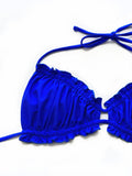 Frill Trill Halter Neck Bikini Set - OmniGlitz 