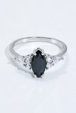 925 Sterling Silver Black Agate Ring - OmniGlitz 