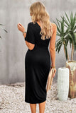 Ruched One-Shoulder Tulip Hem Dress - OmniGlitz 