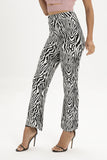 Zebra Print Straight Leg Pants - OmniGlitz 