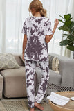 Tie-Dye Tee and Drawstring Waist Joggers Lounge Set - OmniGlitz 