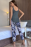 Scoop Neck Tank and Floral Cropped Pants Lounge Set - OmniGlitz 