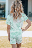 Girls Printed Letter Graphic Lounge Set - OmniGlitz 