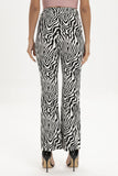 Zebra Print Straight Leg Pants - OmniGlitz 