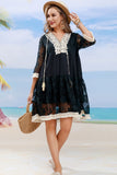 Tassel Spliced Lace Cover Up - OmniGlitz 