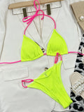Ribbed Tie Back Bikini Set - OmniGlitz 