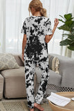 Tie-Dye Tee and Drawstring Waist Joggers Lounge Set - OmniGlitz 