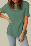 Distressed Round Neck Tee - OmniGlitz 
