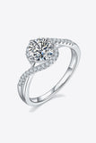 1 Carat Moissanite Crisscross Ring - OmniGlitz 