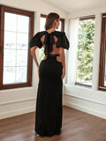 Woman'S' New Hip Sexy Long Skirt Puff Sleeve Party Dress - OmniGlitz 