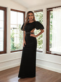 Woman'S' New Hip Sexy Long Skirt Puff Sleeve Party Dress - OmniGlitz 